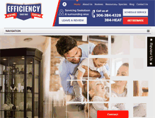 Tablet Screenshot of efficiencyheating.com